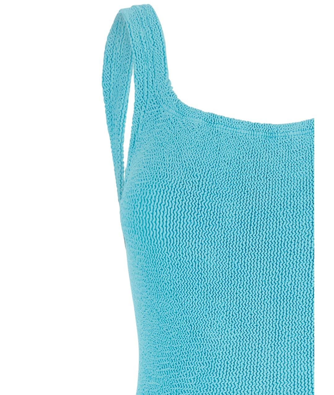 HUNZA G Голубой полиамидовый купальник, фото 3