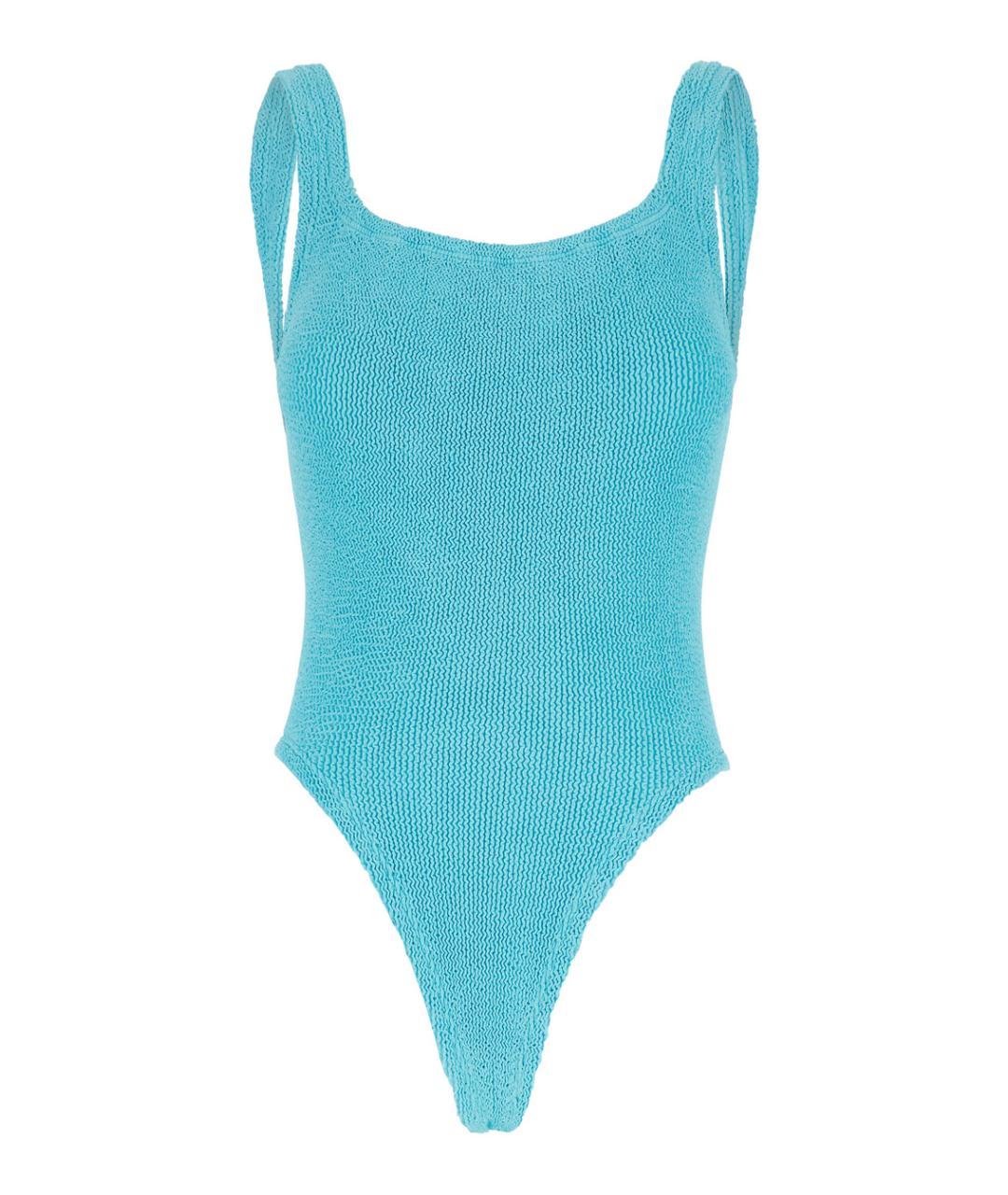 HUNZA G Голубой полиамидовый купальник, фото 1