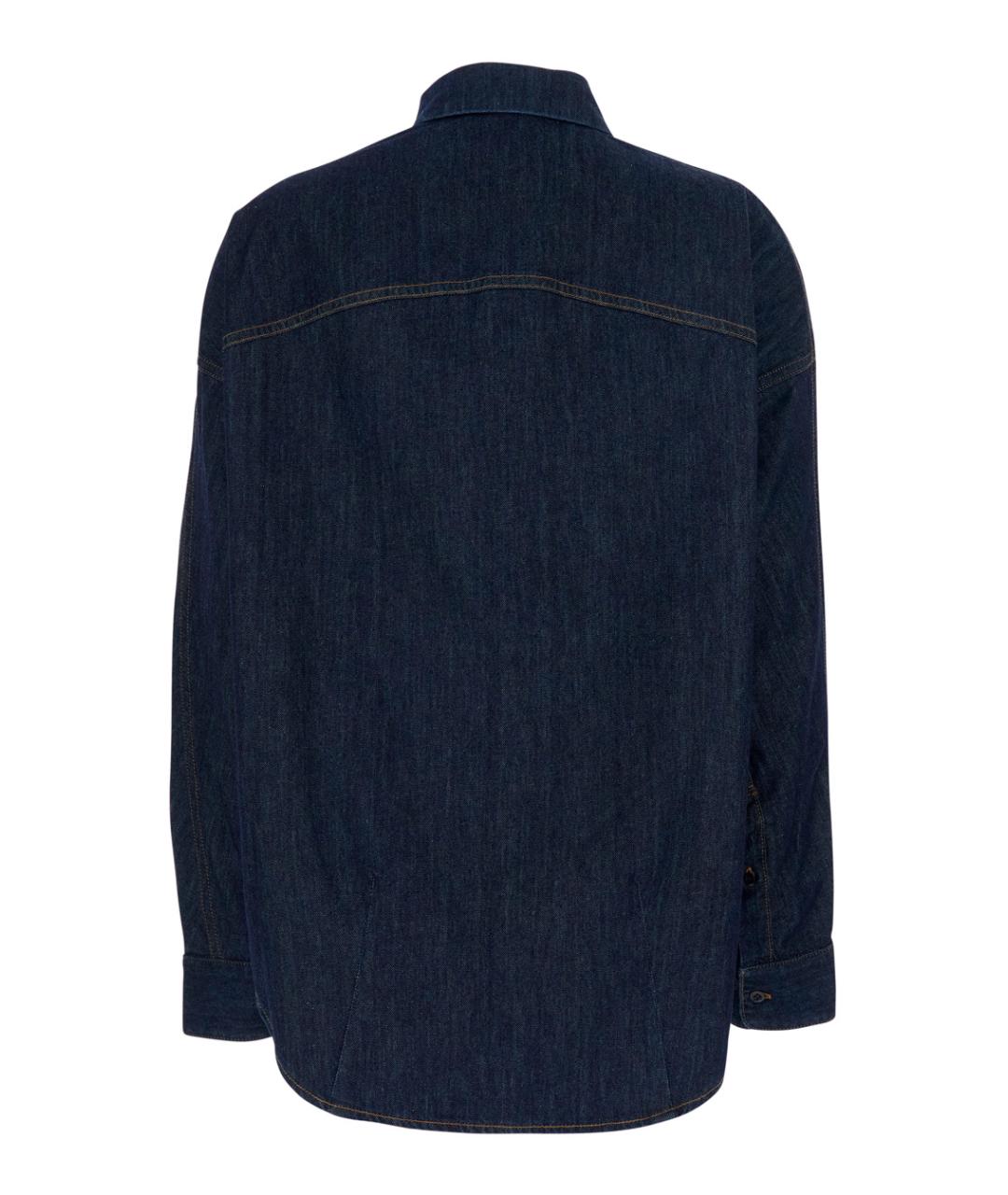 DRIES VAN NOTEN Синяя хлопковая рубашка, фото 2