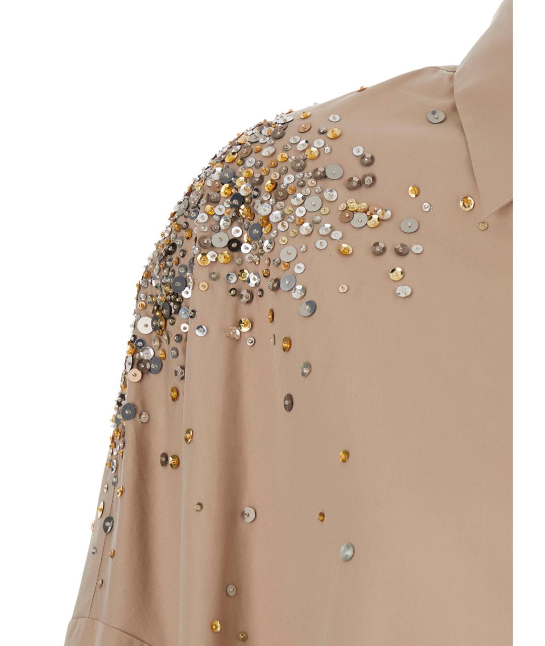 DRIES VAN NOTEN Бежевая хлопковая блузы, фото 3