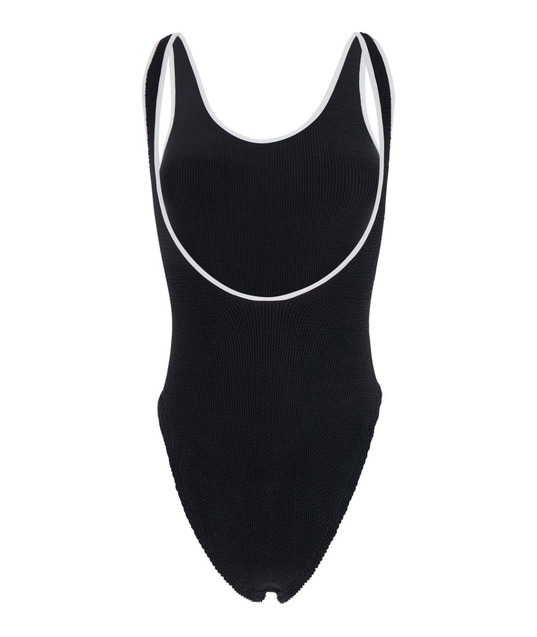 HUNZA G Черный полиамидовый купальник, фото 2