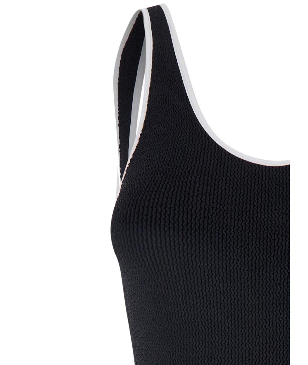 HUNZA G Черный полиамидовый купальник, фото 3