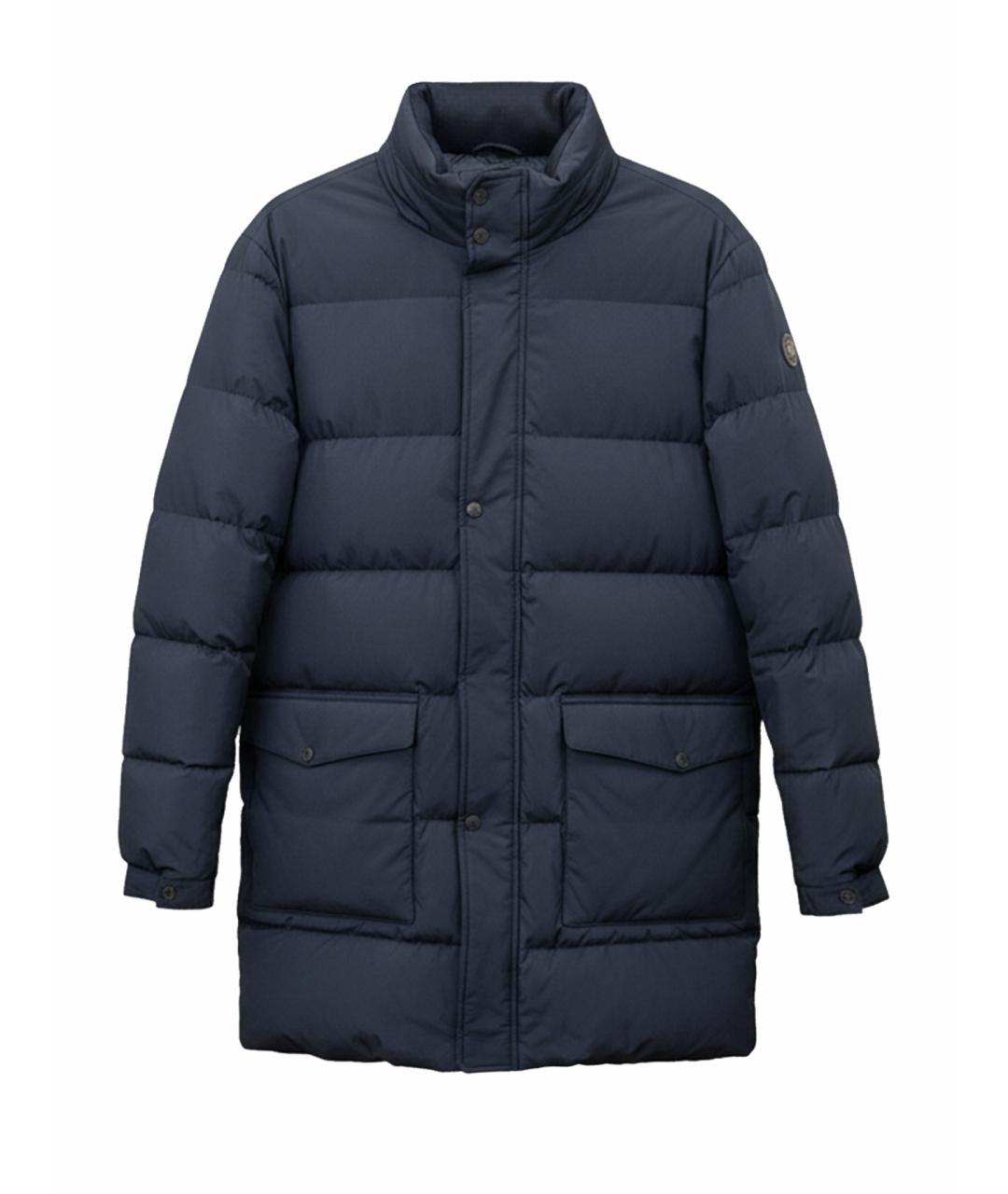 STEFANO RICCI Темно-синий полиэстеровый пуховик, фото 1