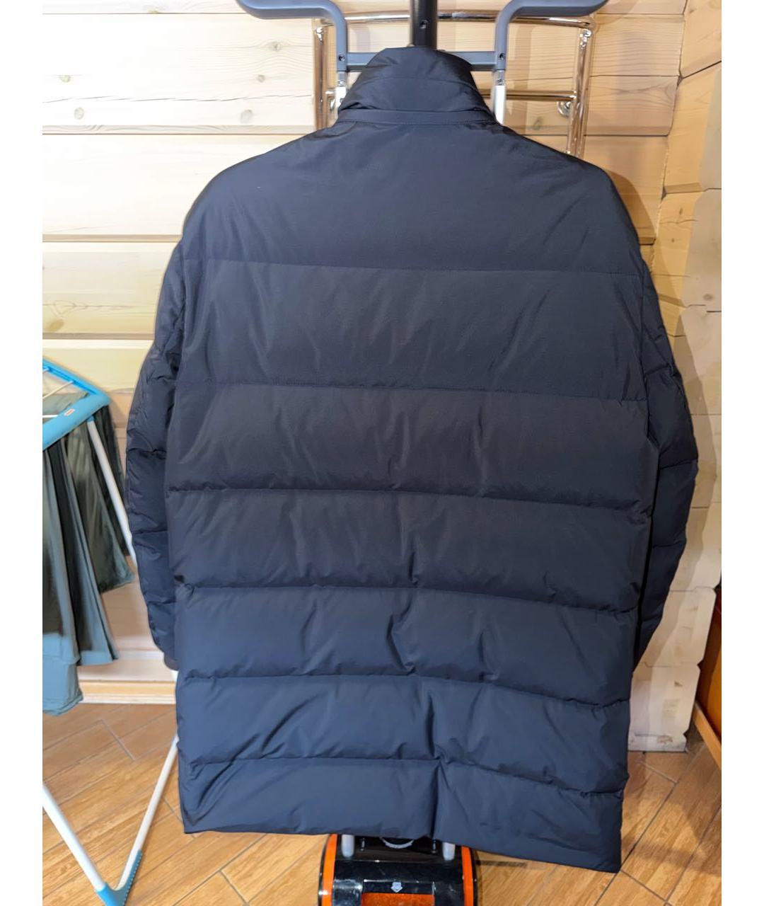 STEFANO RICCI Темно-синий полиэстеровый пуховик, фото 2