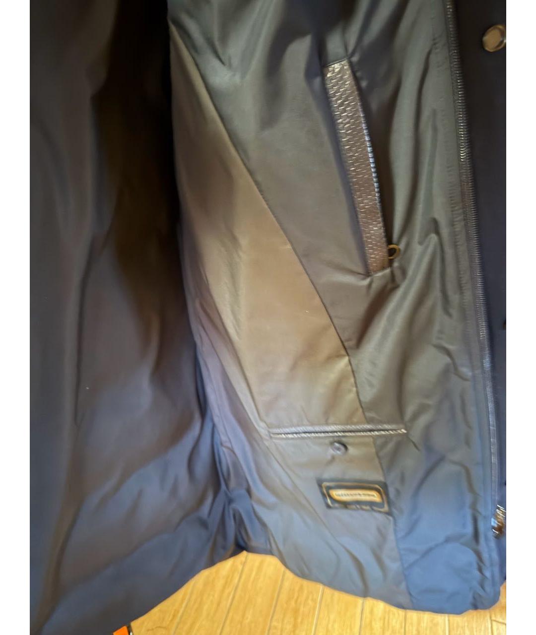 STEFANO RICCI Темно-синий полиэстеровый пуховик, фото 7