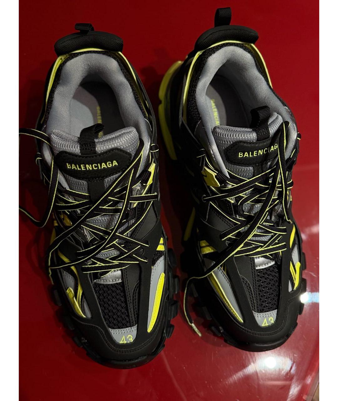 BALENCIAGA Черные текстильные низкие кроссовки / кеды, фото 2