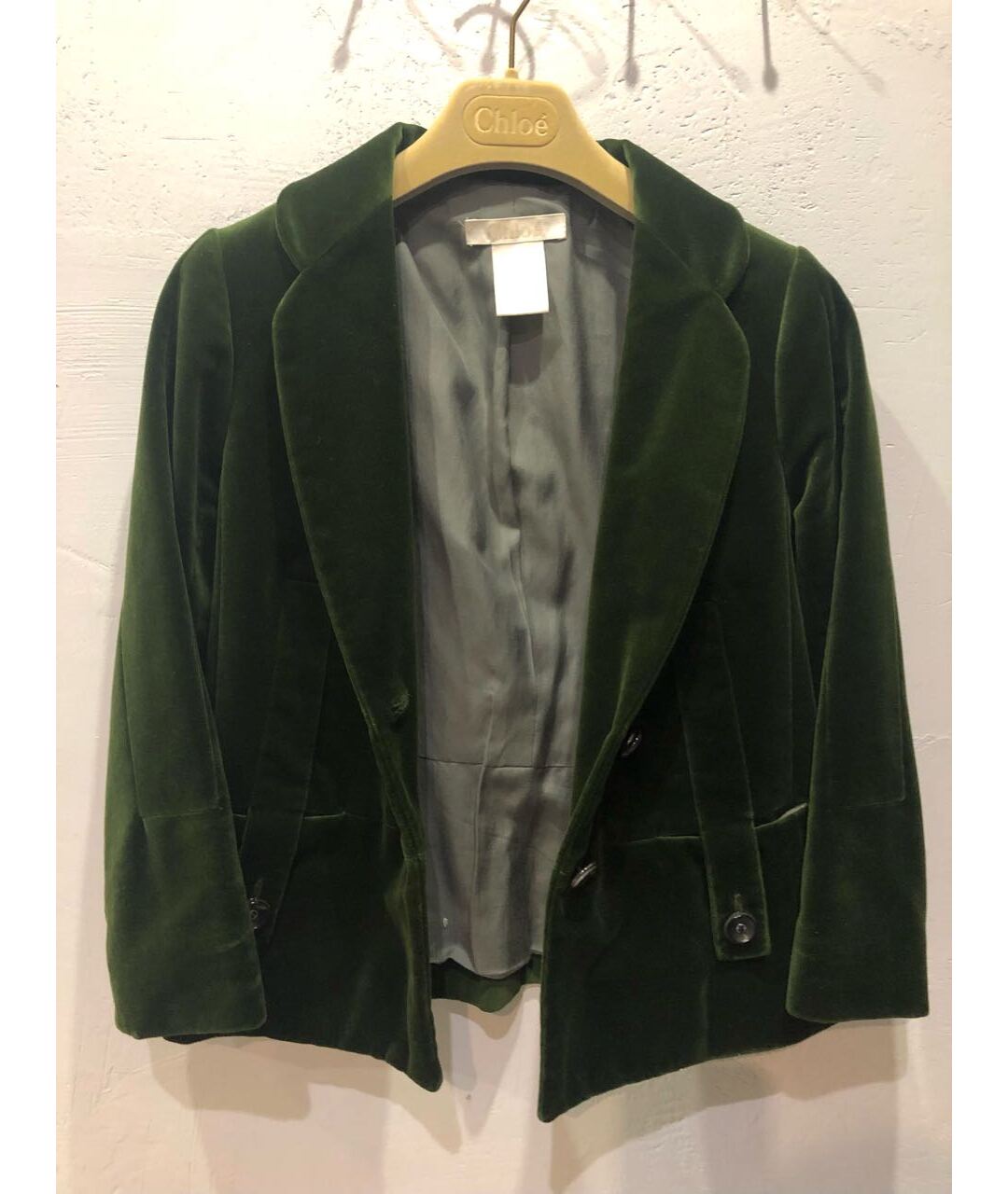 CHLOE Зеленый бархатный жакет/пиджак, фото 3