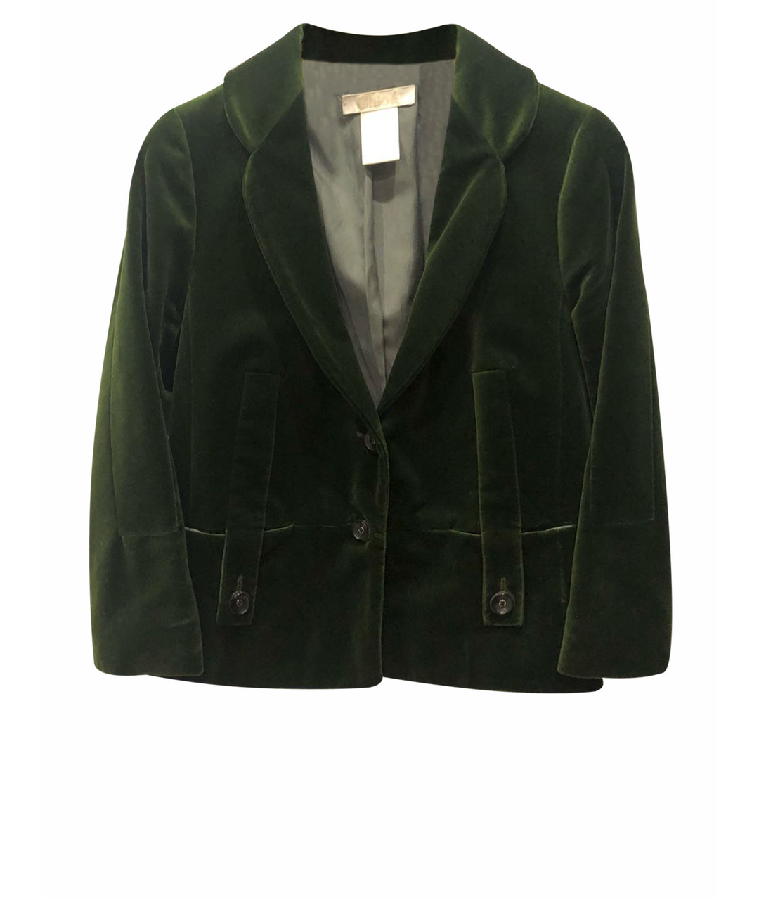 CHLOE Зеленый бархатный жакет/пиджак, фото 1