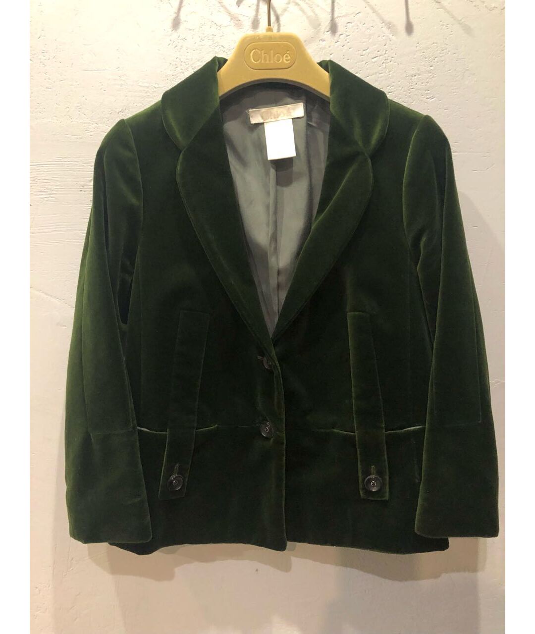 CHLOE Зеленый бархатный жакет/пиджак, фото 8