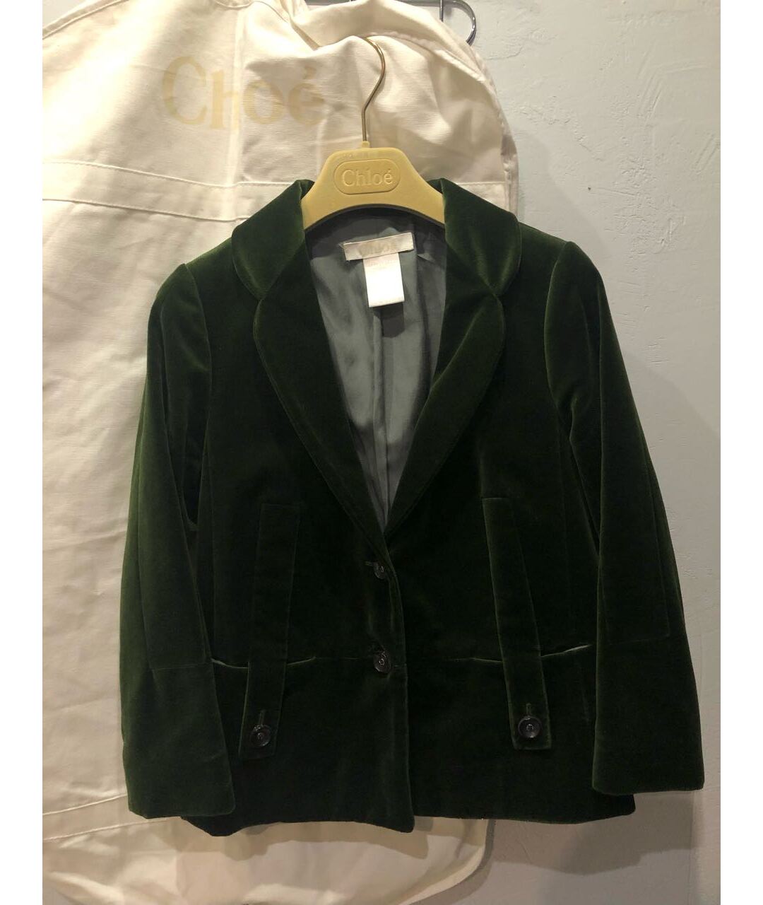 CHLOE Зеленый бархатный жакет/пиджак, фото 5