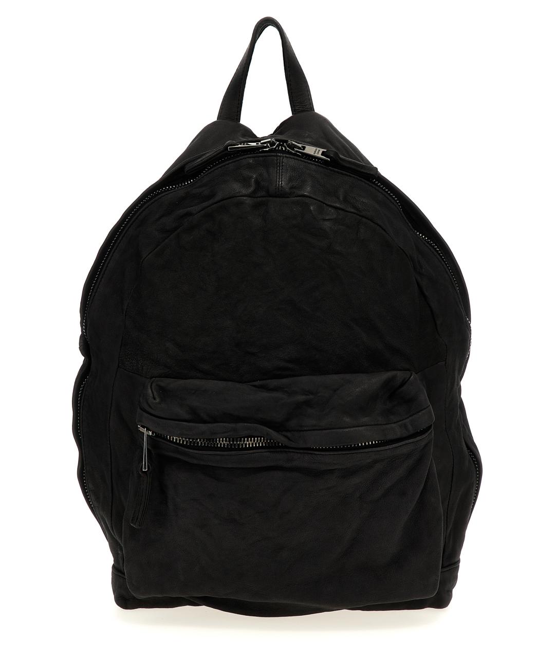 GIORGIO BRATO Черный кожаный рюкзак, фото 1