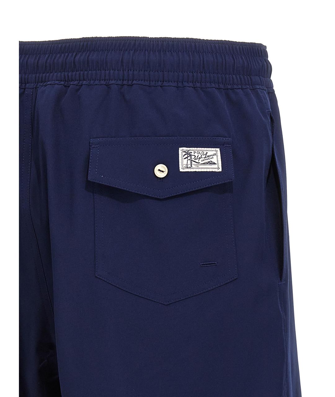 POLO RALPH LAUREN Синие полиэстеровые шорты, фото 4