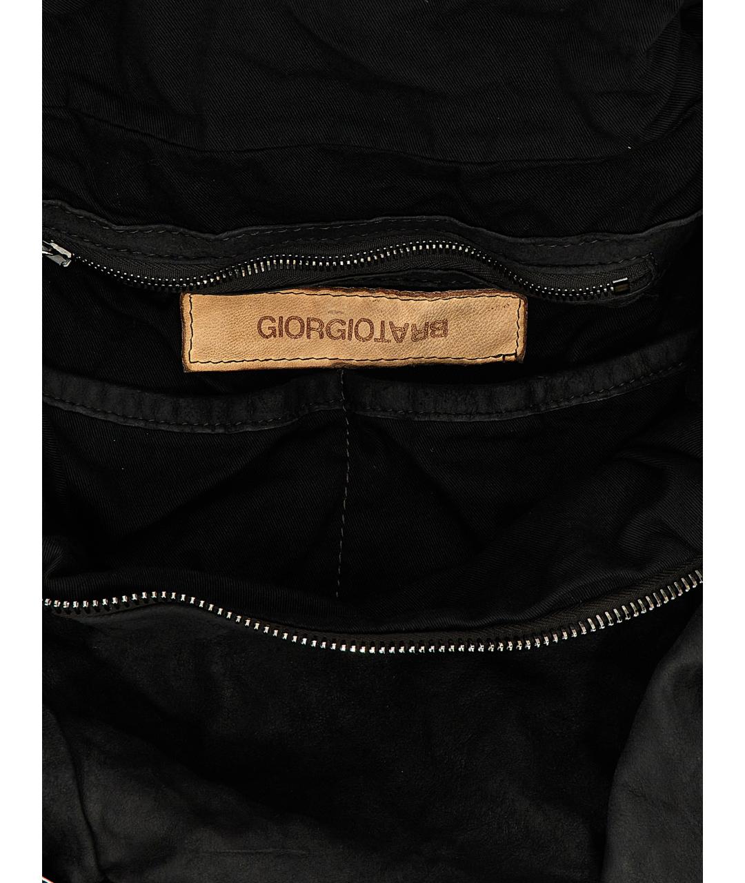 GIORGIO BRATO Черный замшевый рюкзак, фото 4