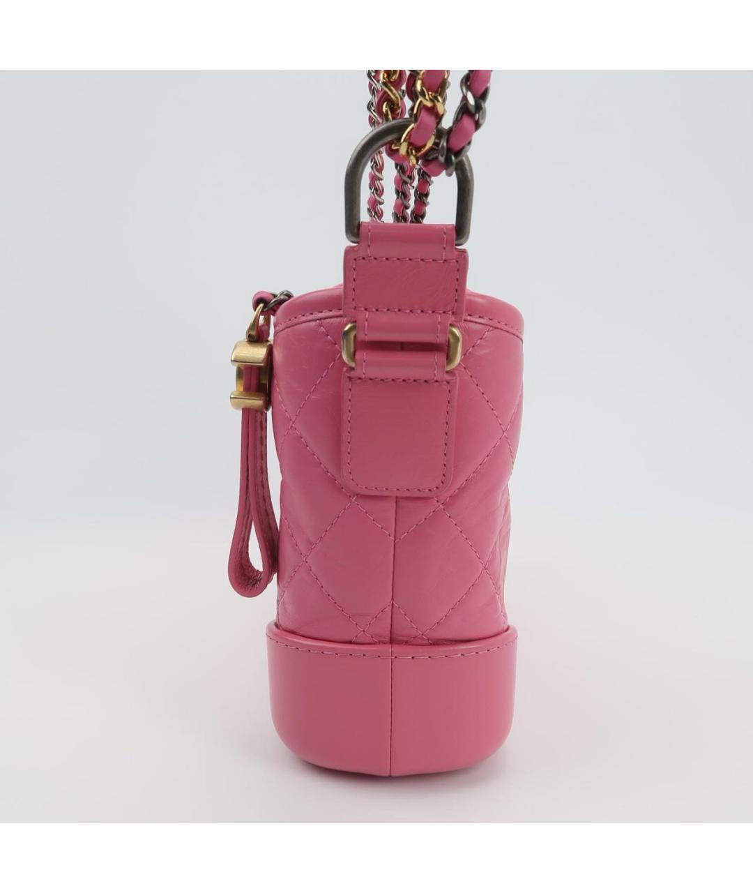 CHANEL Розовая кожаная сумка через плечо, фото 2