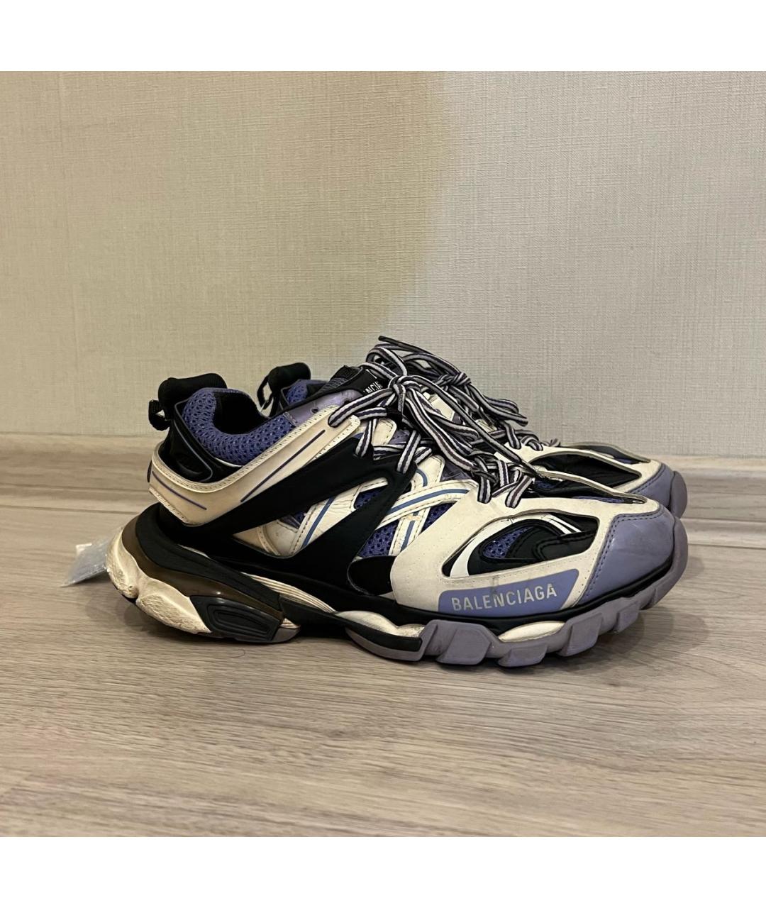 BALENCIAGA Синие текстильные низкие кроссовки / кеды, фото 2