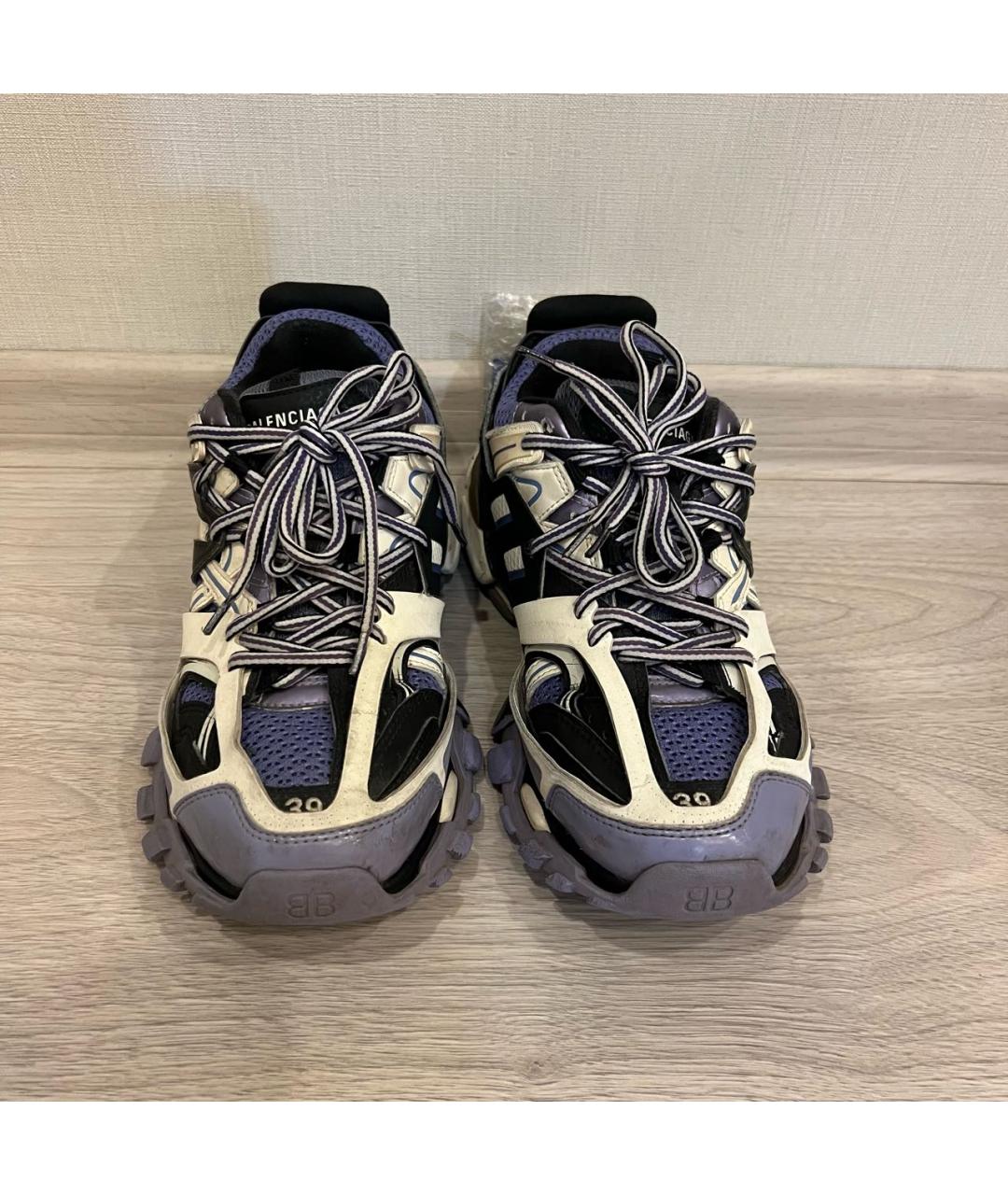 BALENCIAGA Синие текстильные низкие кроссовки / кеды, фото 3