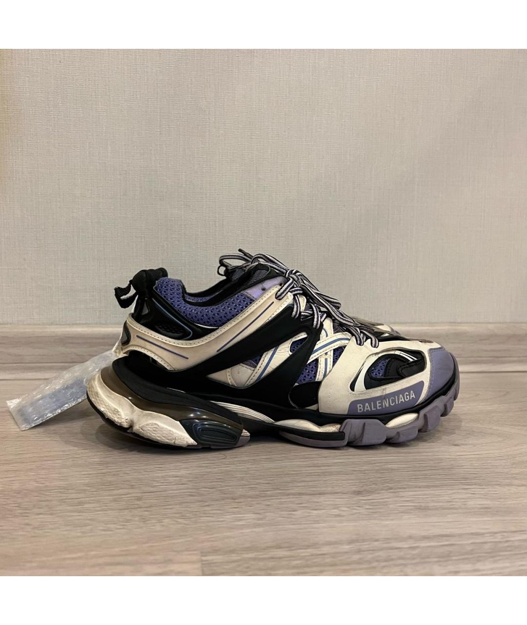 BALENCIAGA Синие текстильные низкие кроссовки / кеды, фото 7