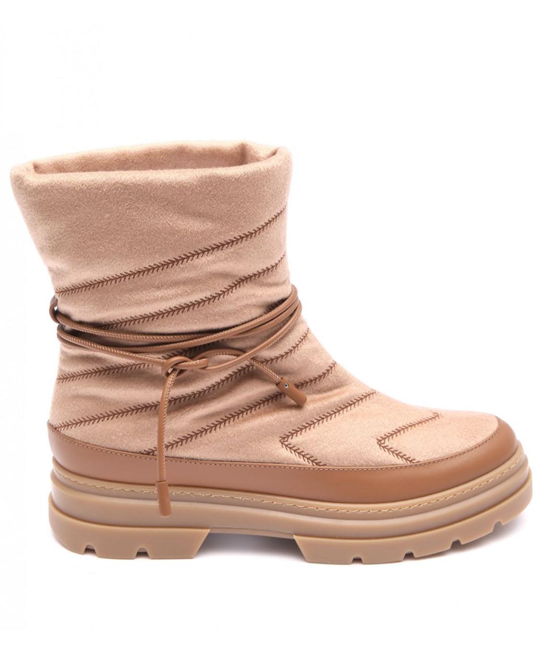 MAX MARA Бежевые текстильные полусапоги, фото 1