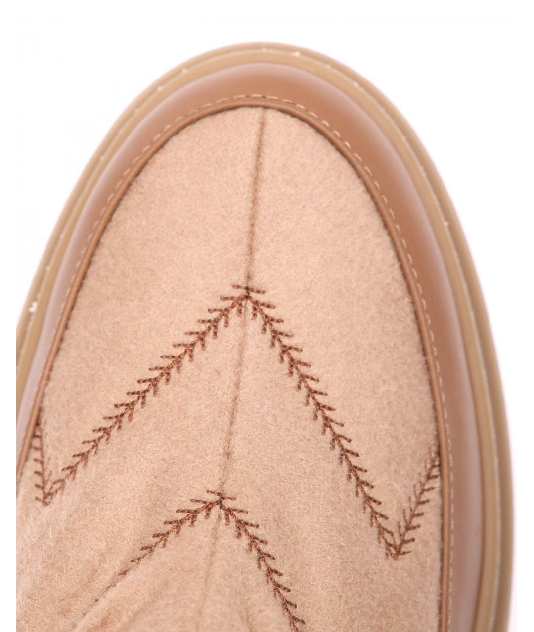 MAX MARA Бежевые текстильные полусапоги, фото 4