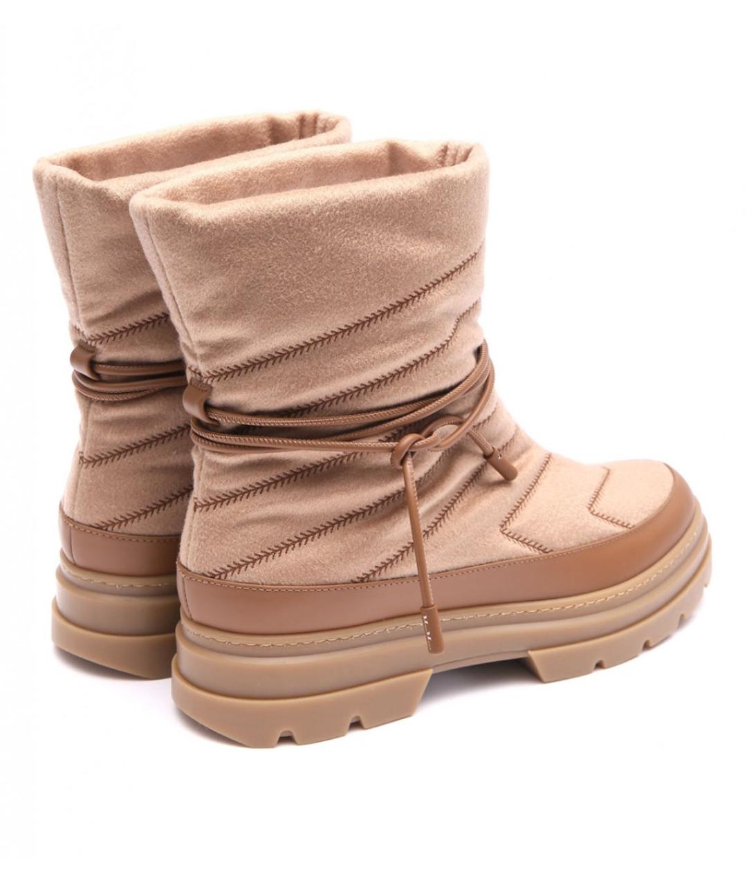 MAX MARA Бежевые текстильные полусапоги, фото 3