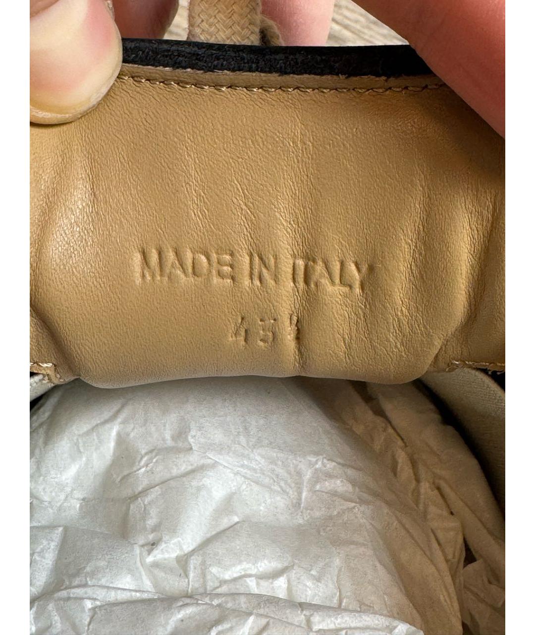 MAISON MARGIELA Антрацитовые замшевые низкие кроссовки / кеды, фото 5