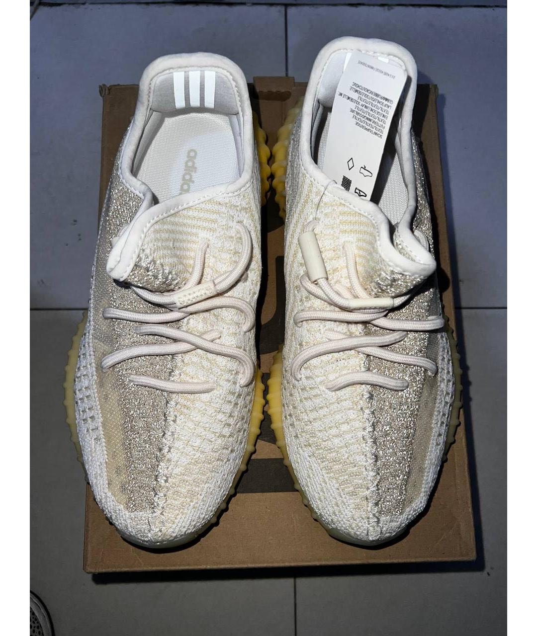 ADIDAS YEEZY Бежевые текстильные кроссовки, фото 2