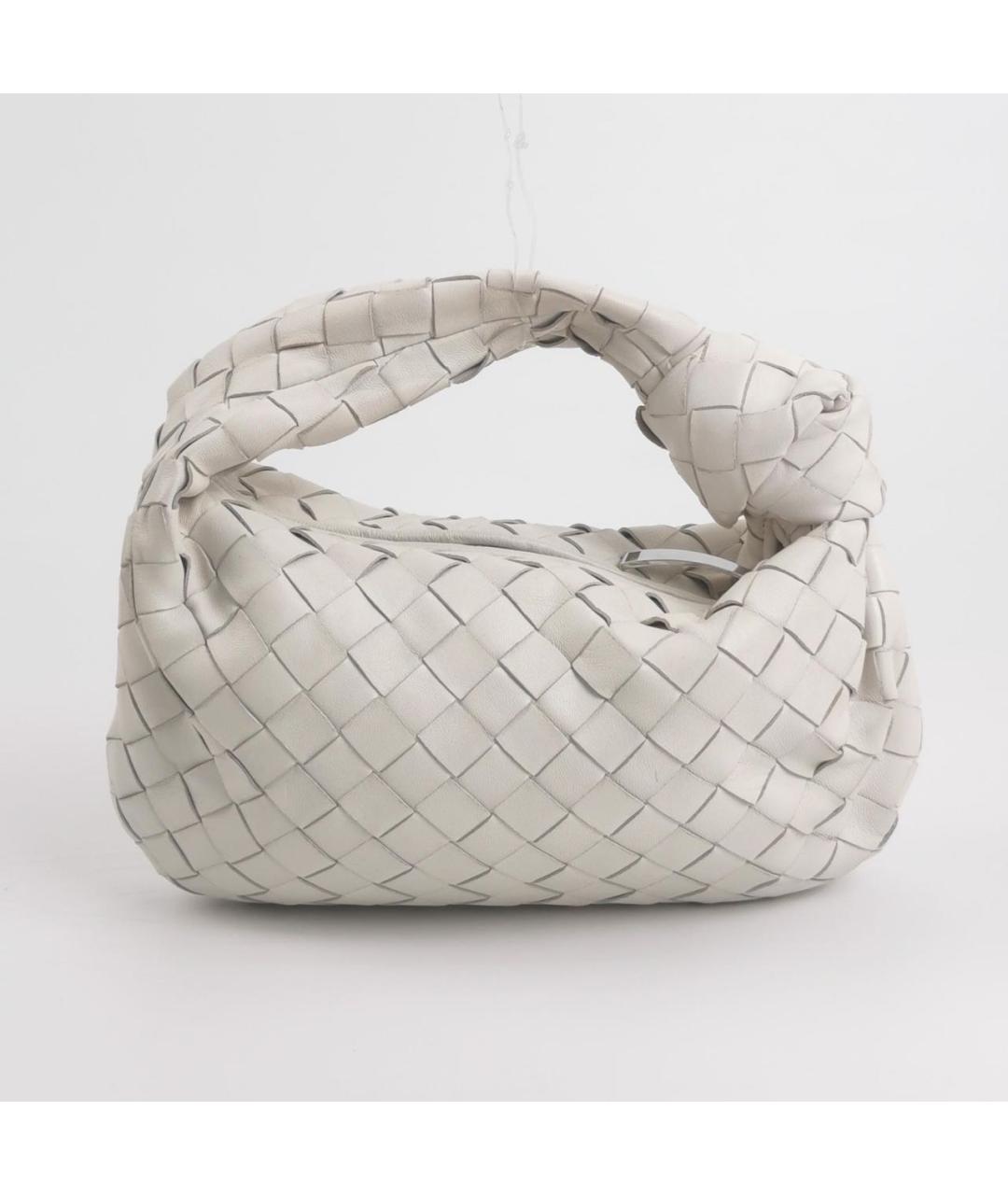 BOTTEGA VENETA Белая кожаная сумка с короткими ручками, фото 4