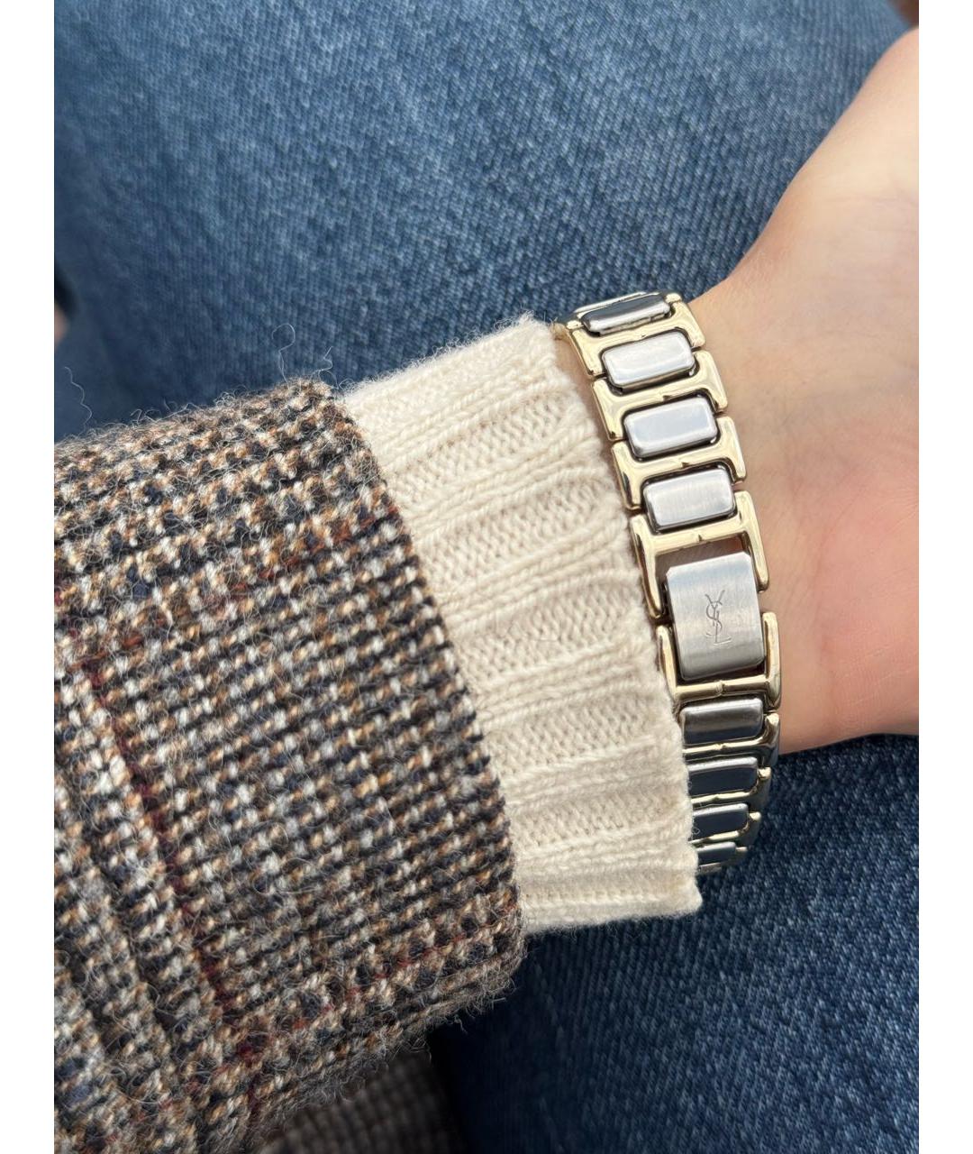 SAINT LAURENT Черные стальные часы, фото 3