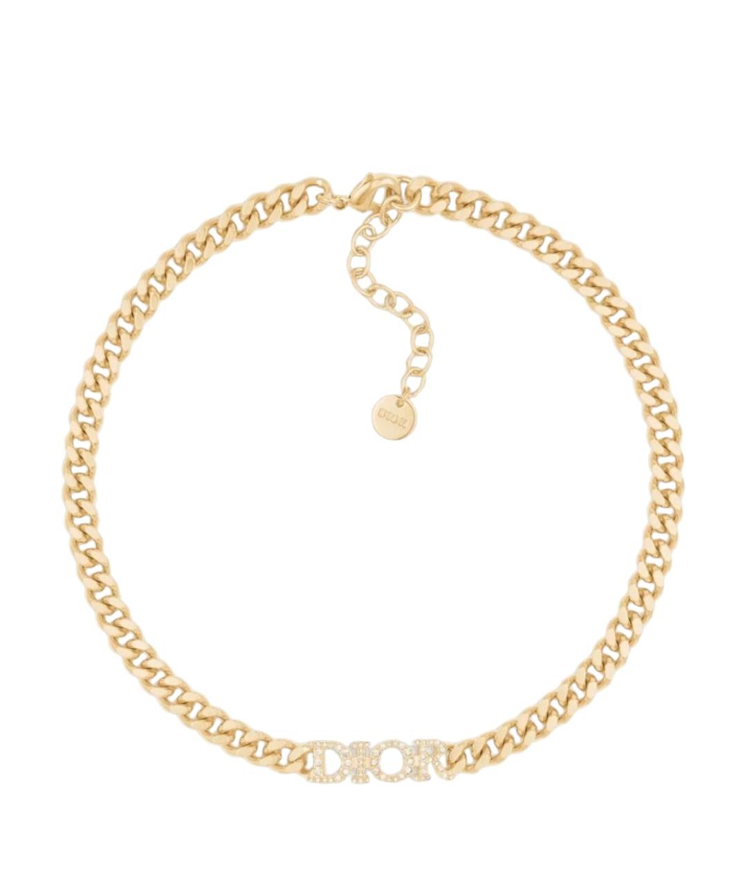 CHRISTIAN DIOR Золотое позолоченное колье, фото 1