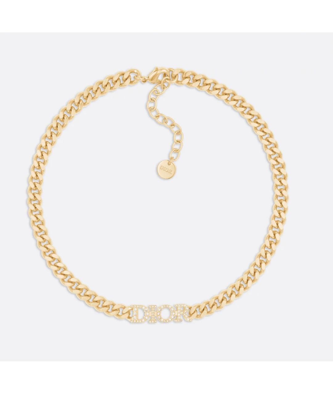 CHRISTIAN DIOR Золотое позолоченное колье, фото 3