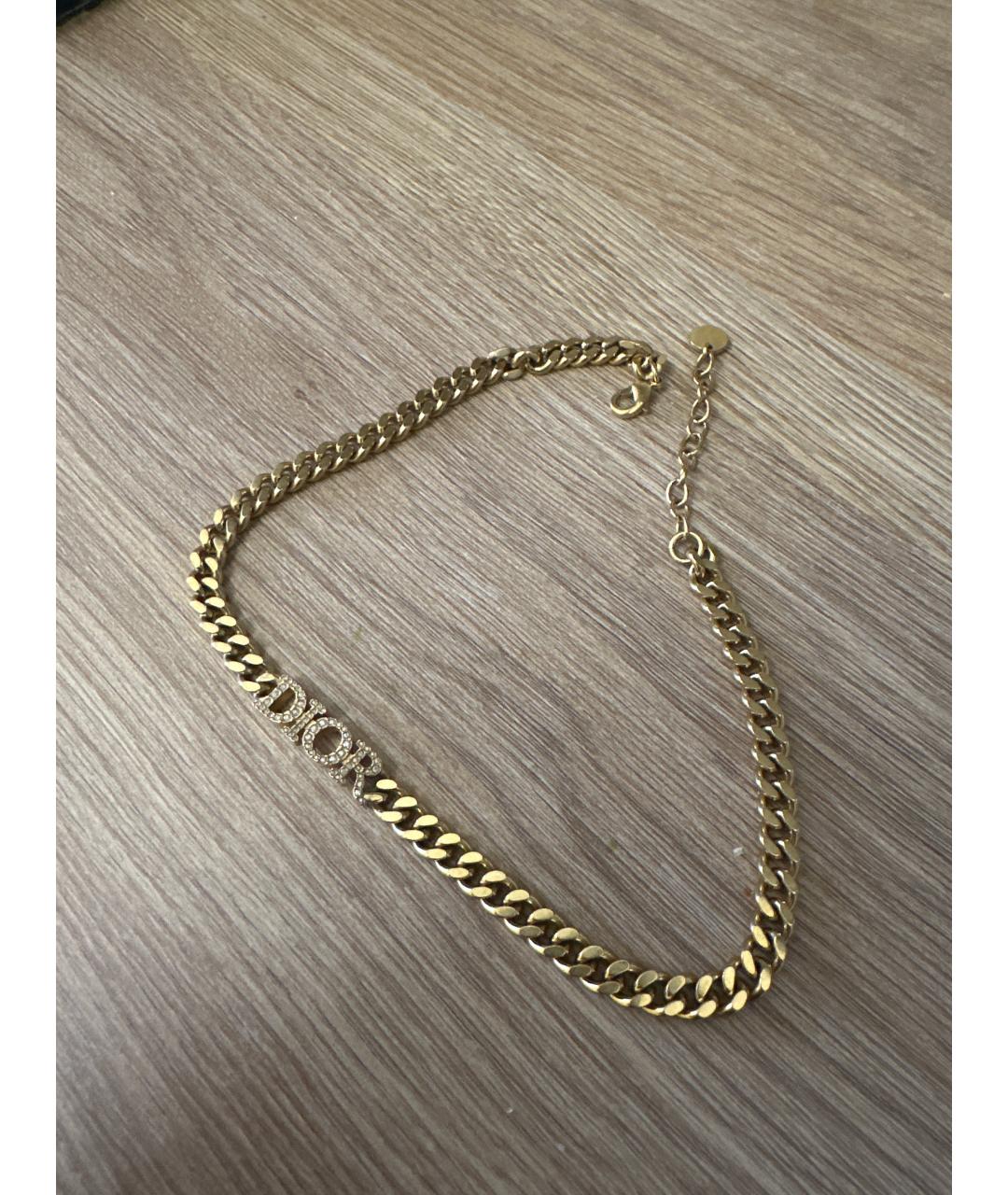 CHRISTIAN DIOR Золотое позолоченное колье, фото 2