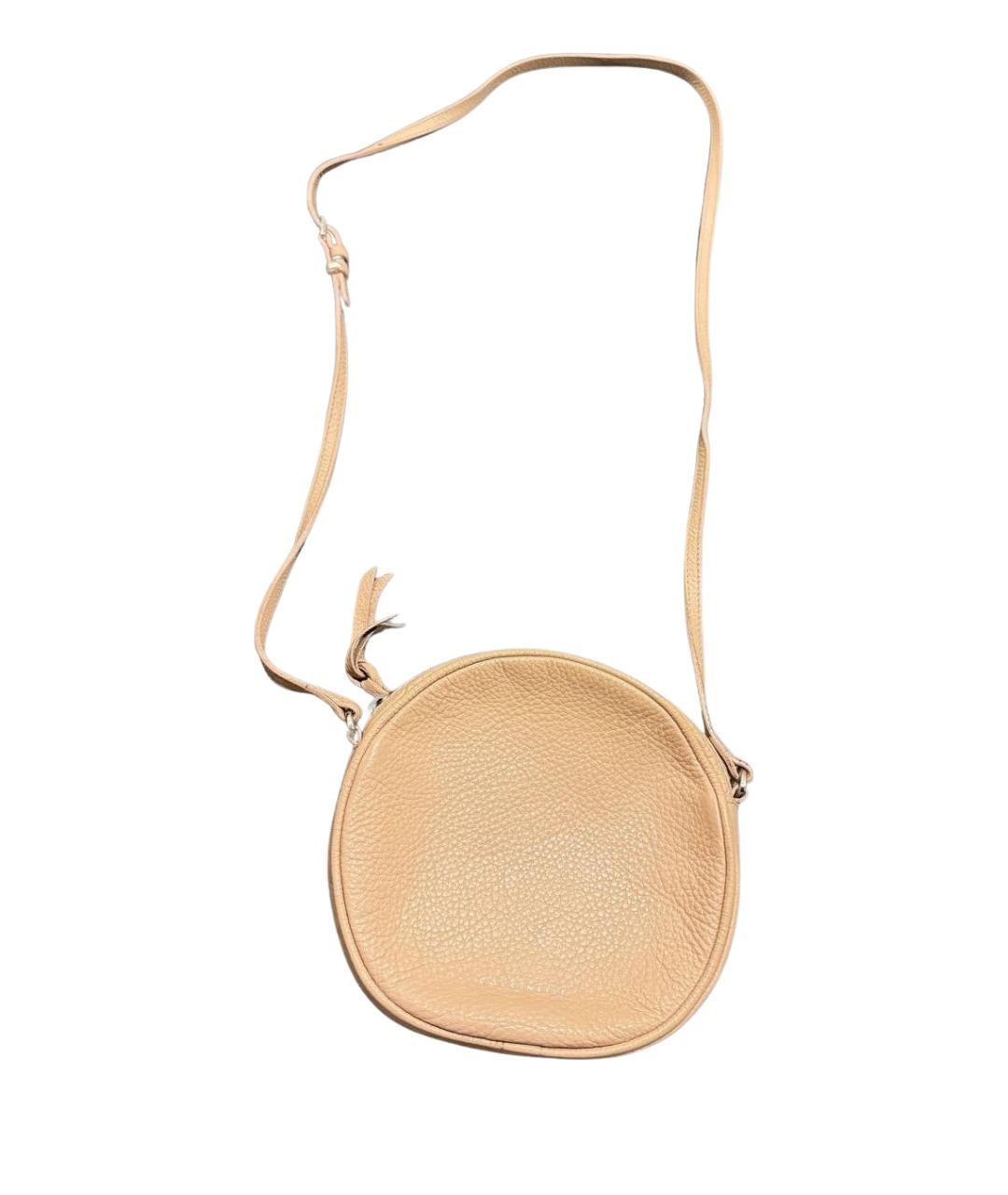 COCCINELLE Бежевая кожаная сумка через плечо, фото 1