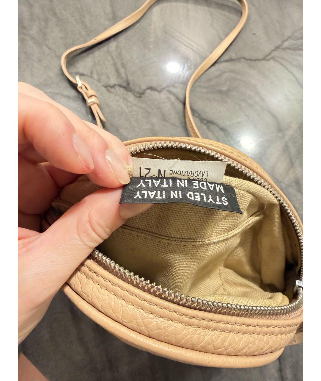 COCCINELLE Бежевая кожаная сумка через плечо, фото 7