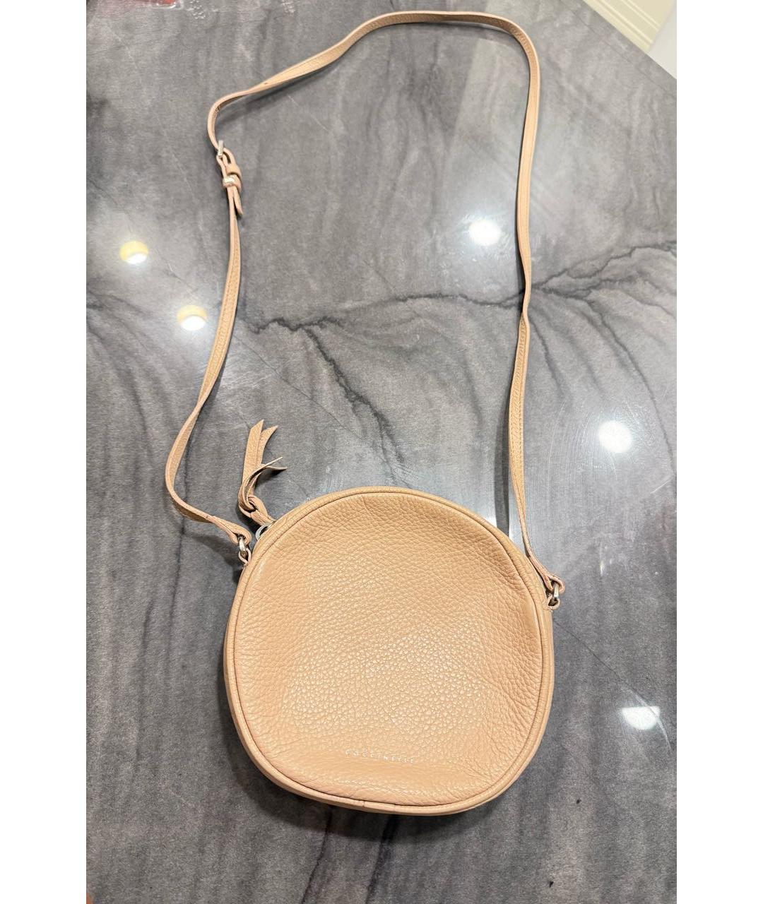 COCCINELLE Бежевая кожаная сумка через плечо, фото 8