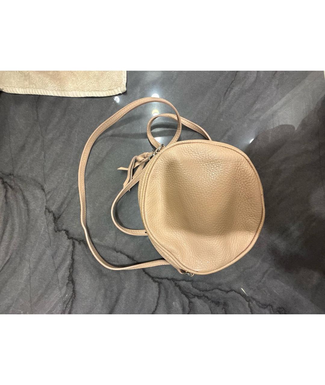 COCCINELLE Бежевая кожаная сумка через плечо, фото 3