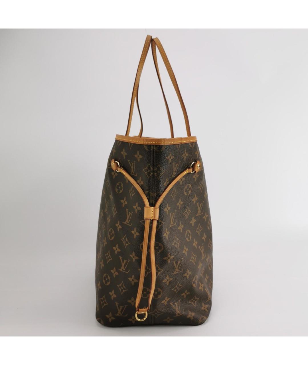 LOUIS VUITTON Коричневая кожаная сумка тоут, фото 2