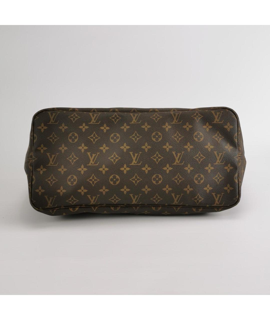 LOUIS VUITTON Коричневая кожаная сумка тоут, фото 5