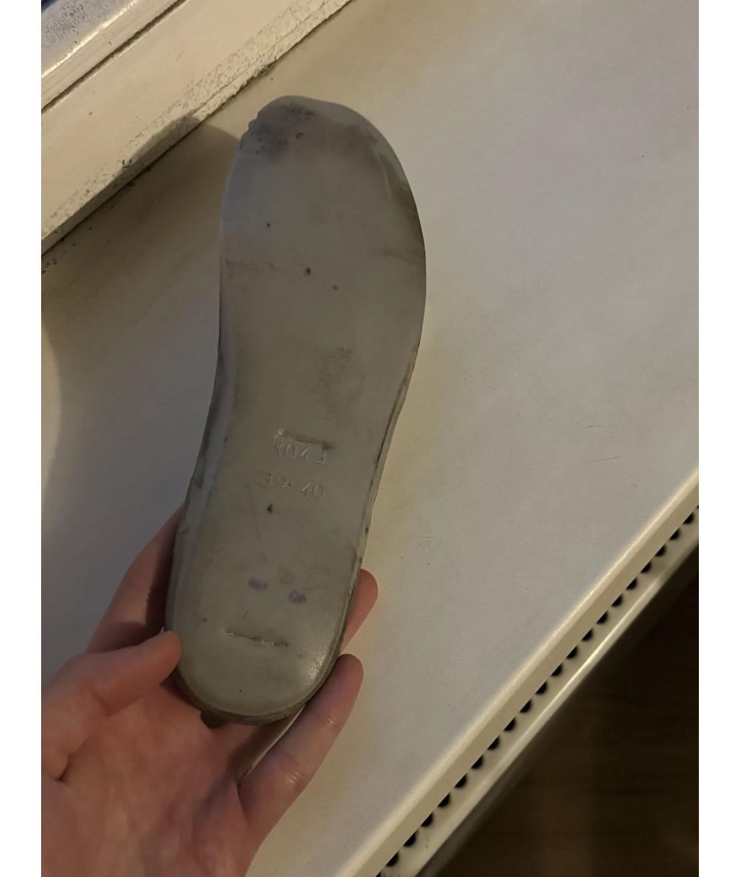 MAISON MARGIELA Белые кожаные низкие кроссовки / кеды, фото 7