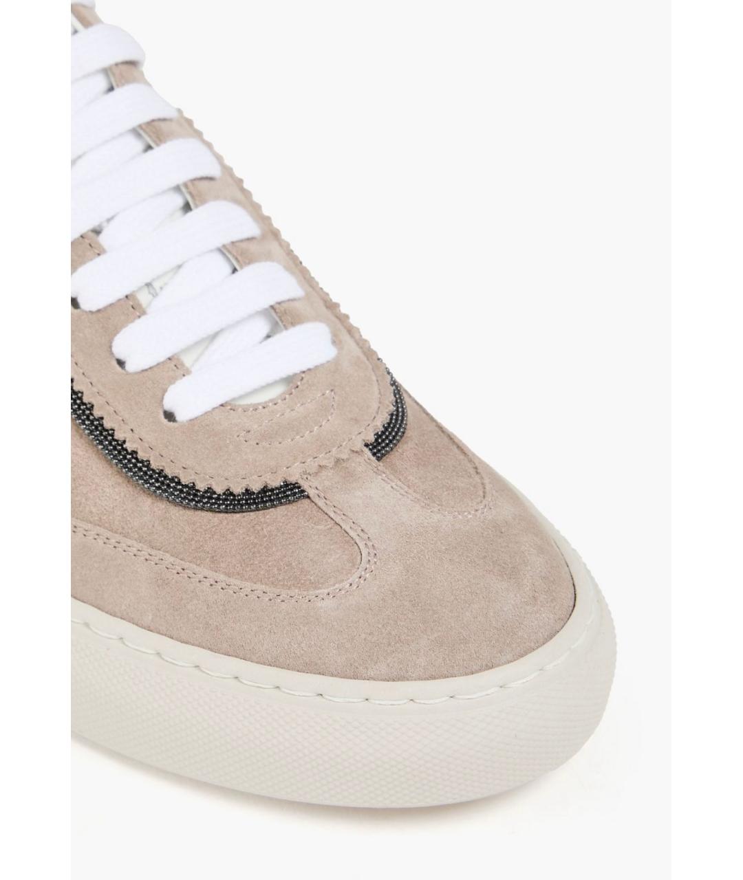 BRUNELLO CUCINELLI Коричневые замшевые кеды, фото 4