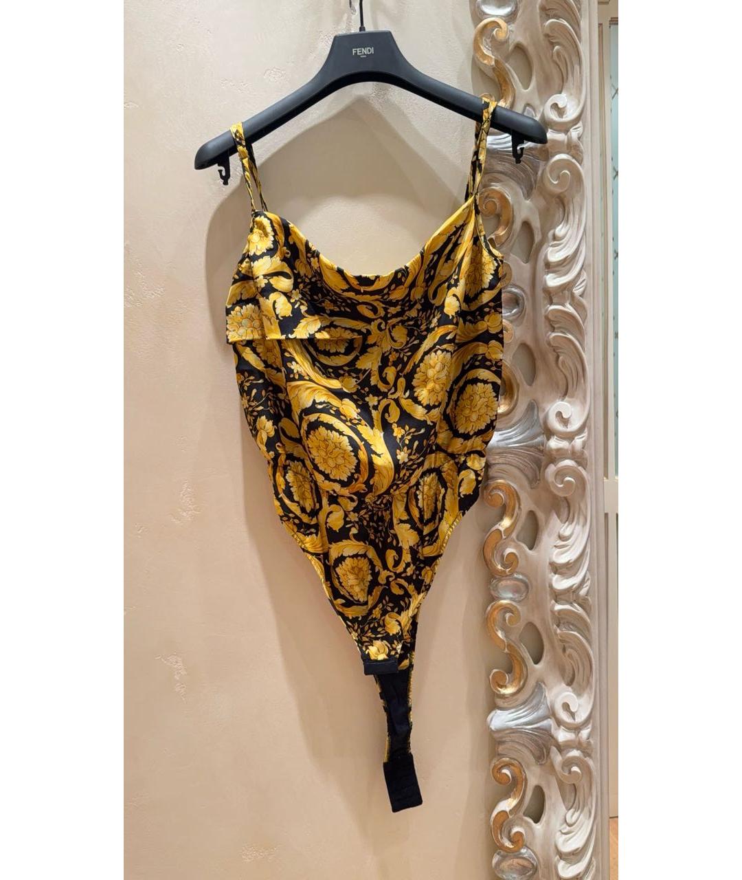 VERSACE Мульти шелковое боди, фото 3