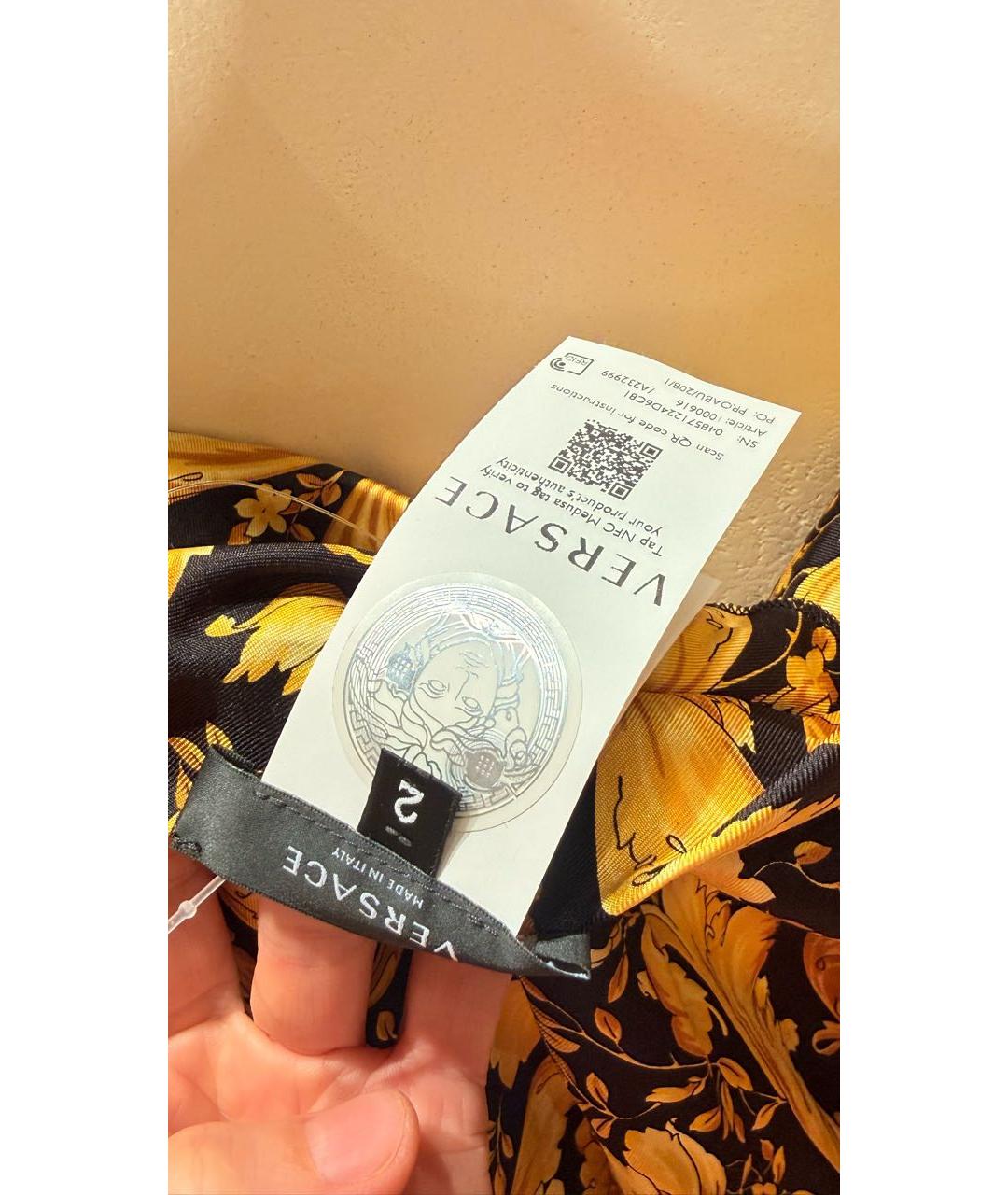 VERSACE Мульти шелковое боди, фото 5