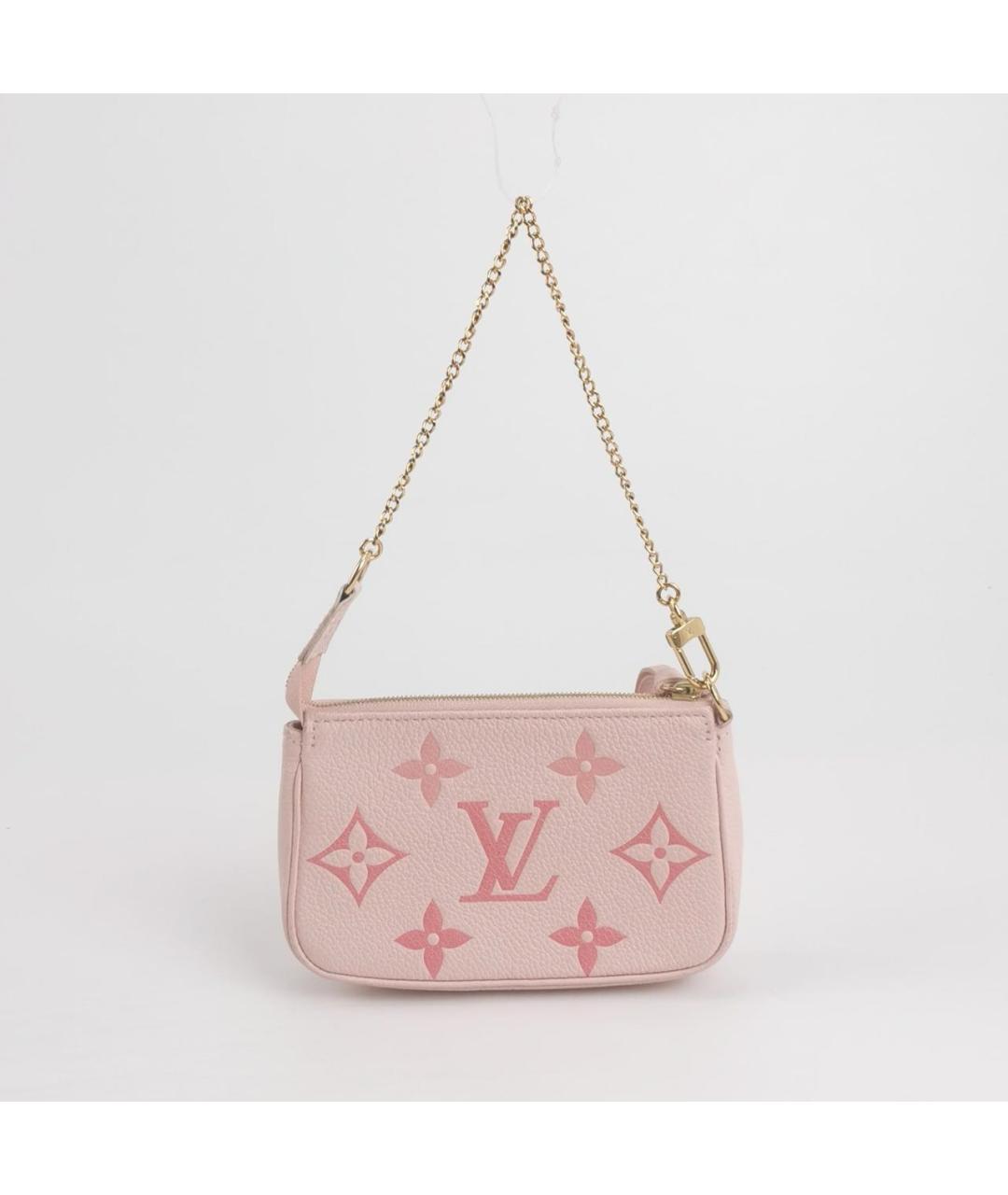 LOUIS VUITTON Розовая кожаная сумка с короткими ручками, фото 4