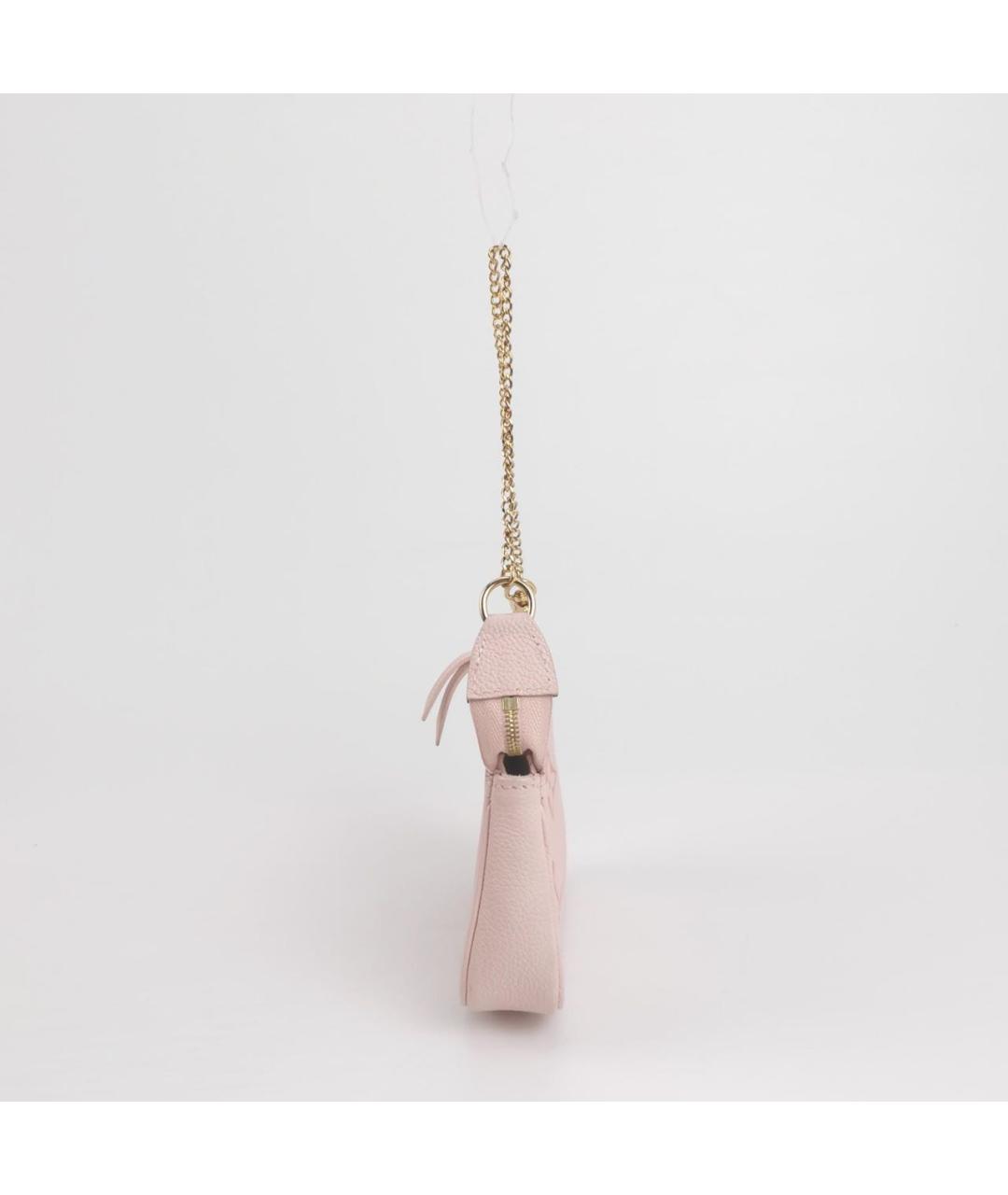 LOUIS VUITTON Розовая кожаная сумка с короткими ручками, фото 2