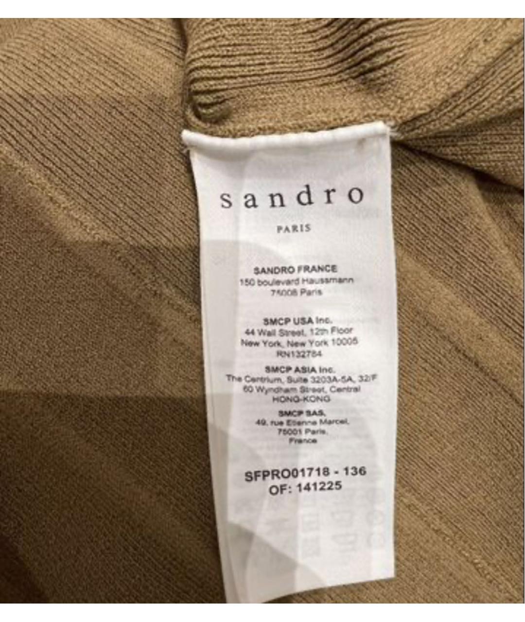 SANDRO Хаки вискозное повседневное платье, фото 7