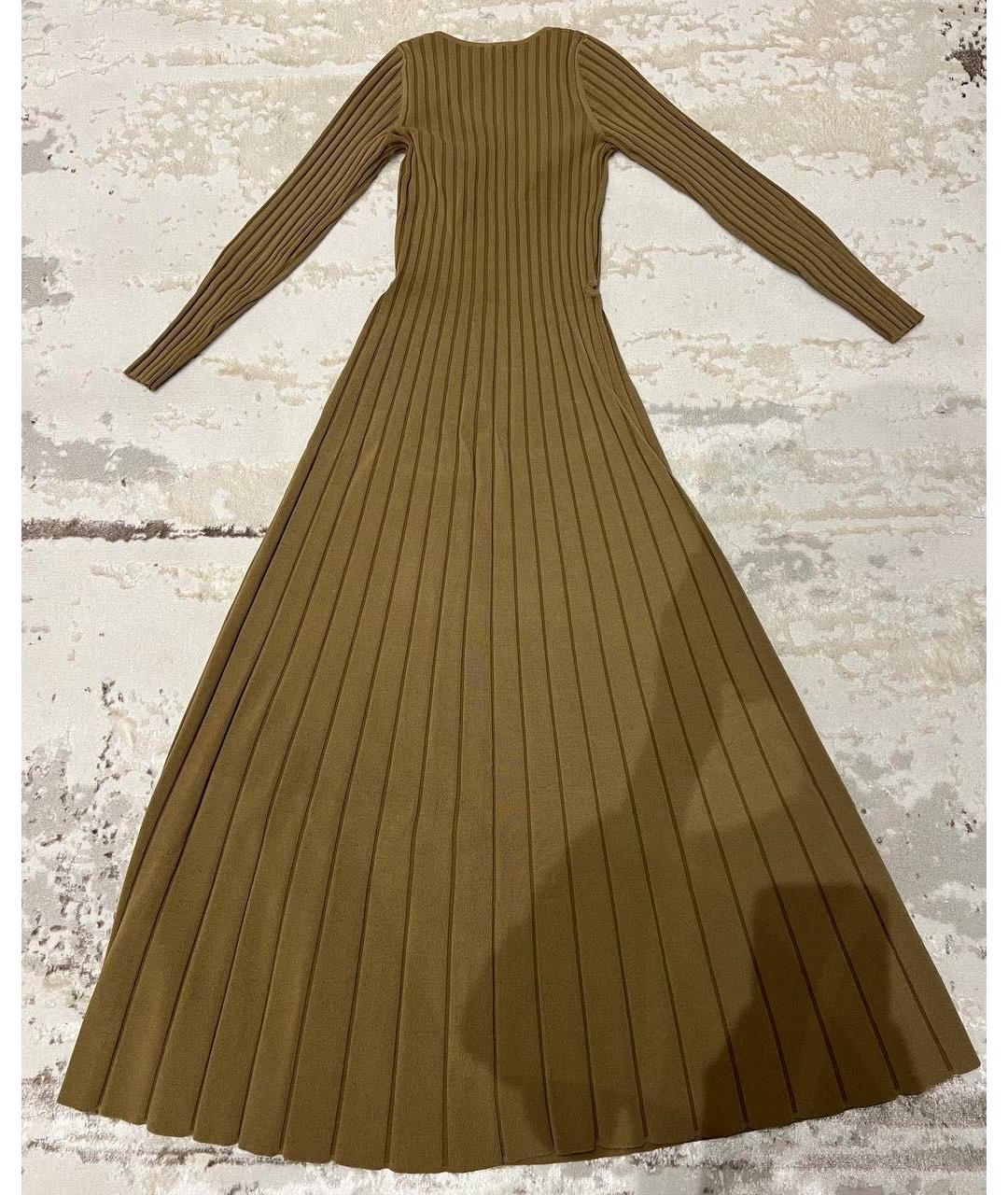 SANDRO Хаки вискозное повседневное платье, фото 2