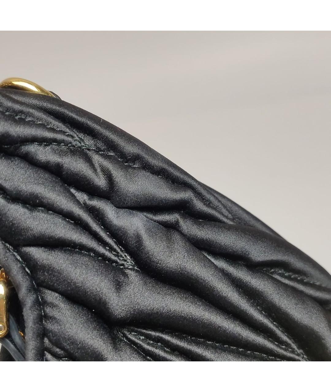 MIU MIU Черная кожаная сумка через плечо, фото 8