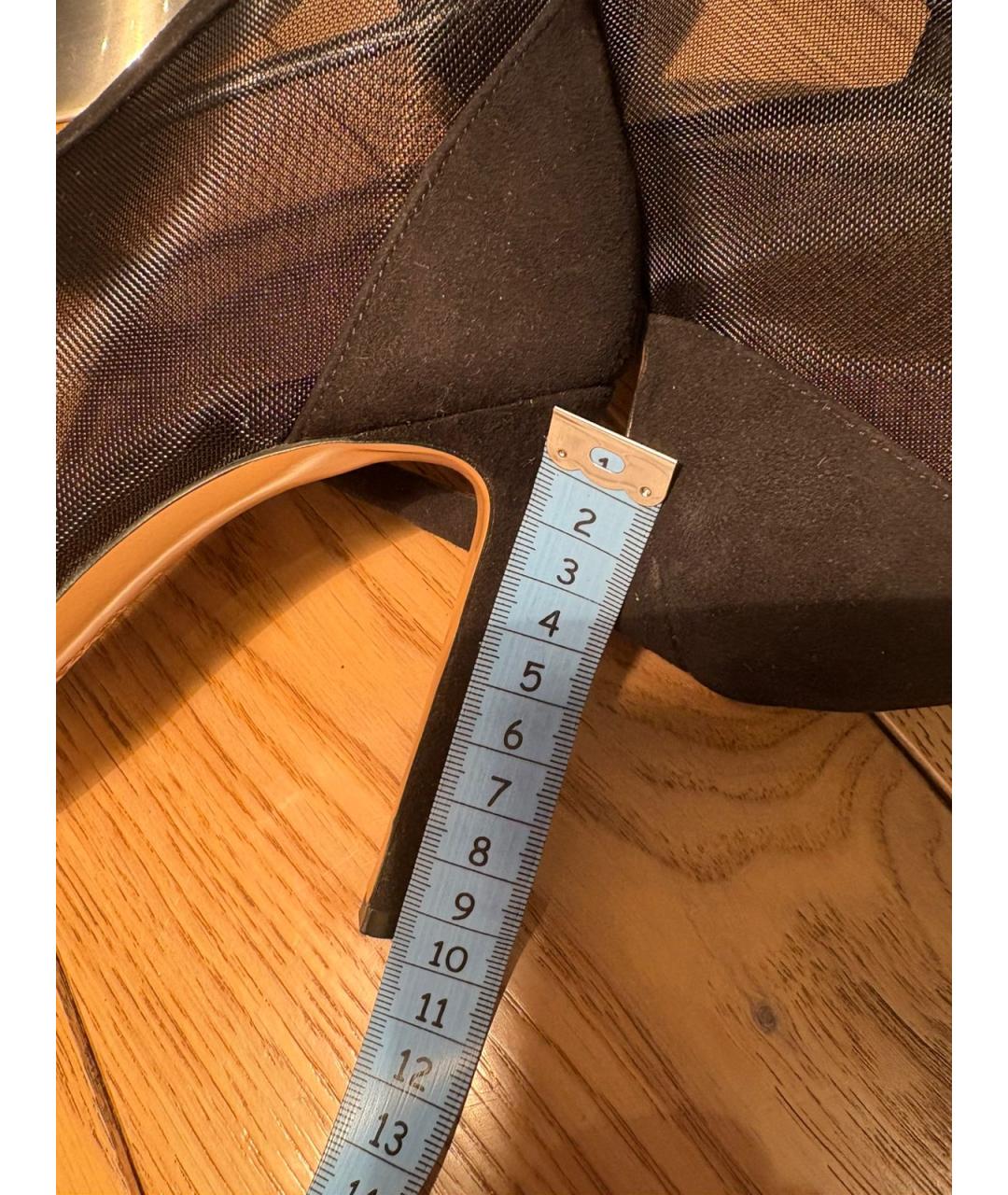 CASADEI Черные текстильные босоножки, фото 4