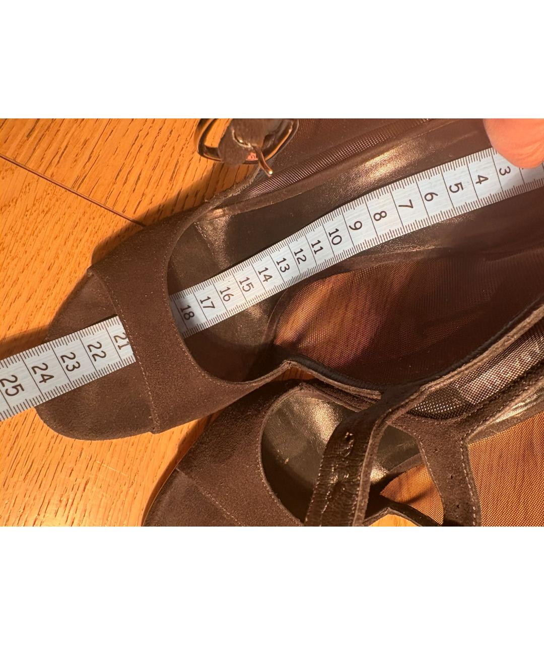 CASADEI Черные текстильные босоножки, фото 7