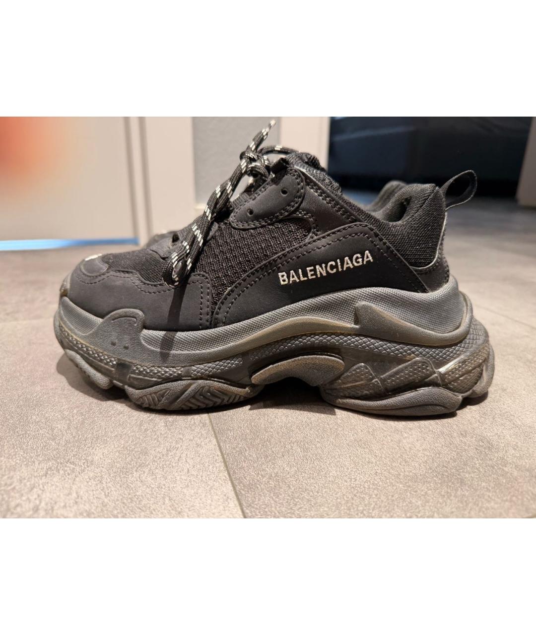 BALENCIAGA Черные текстильные кроссовки, фото 7