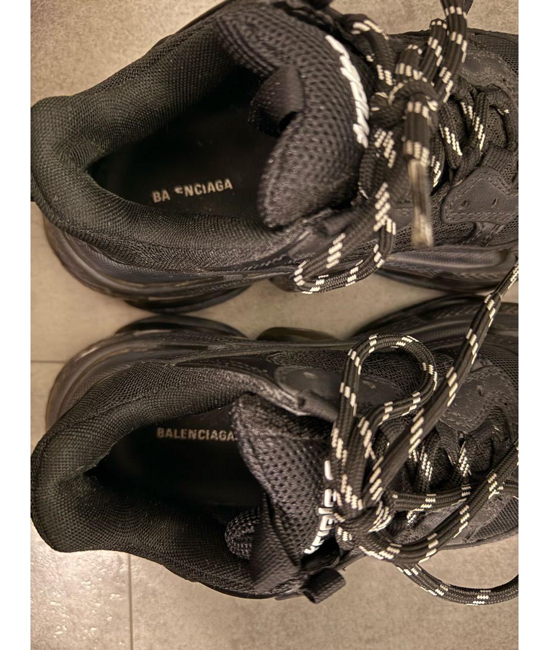 BALENCIAGA Черные текстильные кроссовки, фото 4